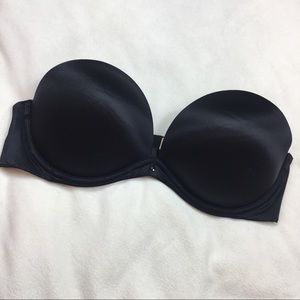 Victoria's Secret Black Strapless Push Up Bra